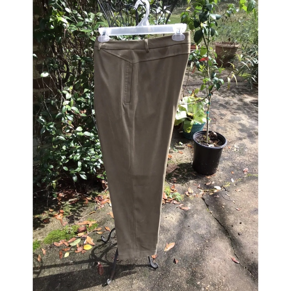 Talbots- OLIVE DRAB POLYKNIT DRESS PANTS- Size 10- EUC